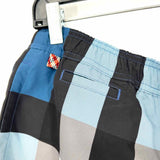 Burberry Women's Black Blue Size L Check Board Shorts