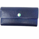 Chanel 2012/13 Navy Accordion Caviar Leather Wallet