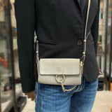 Chloe 2017 Small Faye Suede Taupe Envelope Crossbody