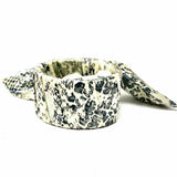 Green White Snake Print Scarf Wrap Bangle