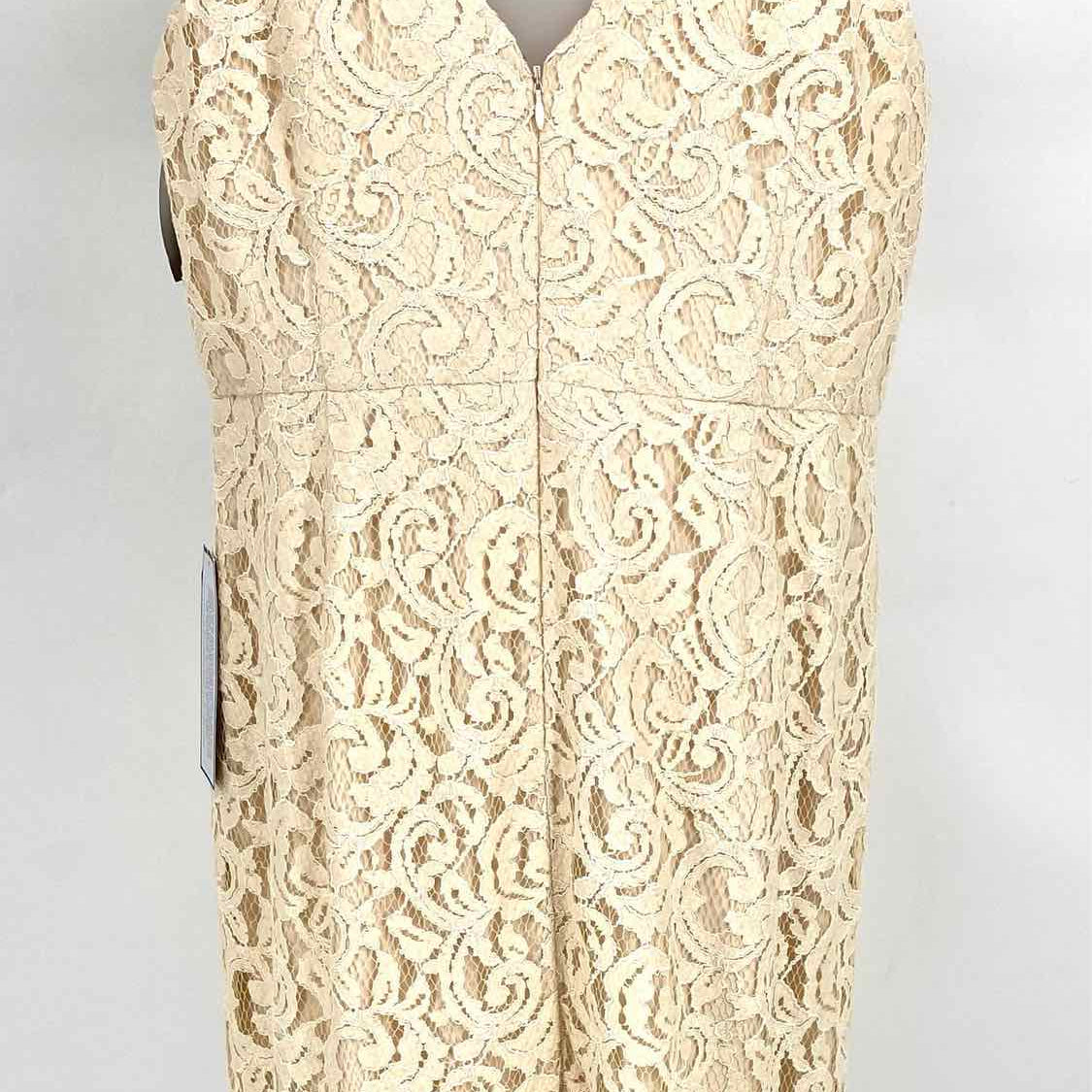 J Crew Women's Cream Size 16 Short Sleeve Lace Dress