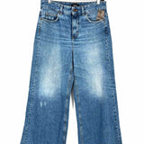 me+em Women's Blue Size 28/6 Wide Leg Distressed Jeans