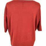 Eileen Fisher Women's Red Sweater Short Sleeve Top