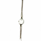Rogers 1940-50's Stainless Steel Silver tone Mini 7 in Oval Diamond Watch