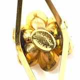 Bal-Ron Vintage 12K GF Gold Adjustable 7" Flower Pearl Bangle