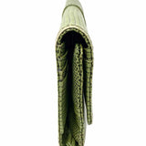 Hammitt Benjamin Green Tri-fold Scales Leather Wallet