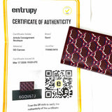 Gucci Shadow Print Coated Canvas Burgundy Bi-Fold GG Wallet
