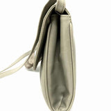 Salvatore Ferragamo Gray Flap pleated Leather Crossbody
