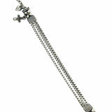 Brighton Silver tone Multi-strand 8" Flower Bracelet