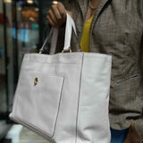 Cole Haan Zoe Work Pink Top Handle Leather Tote