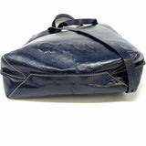 Ganni Black Logo Leather Tote