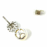 Estate 925 Sterling Silver Drop Pearl Earrings