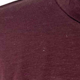 Eileen Fisher Women's Burgundy Size XXS Mock Neck Short Sleeve Top