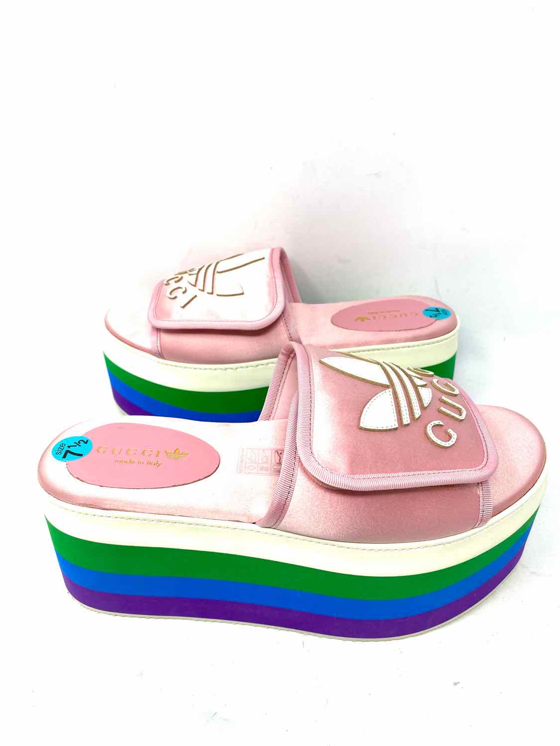 Gucci x Adidas Women's Pink Multi-Color Size 37.5/7.5 Platform