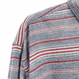 Barbour Men's Red Gray Size XL Stripe Long Sleeve Shirt