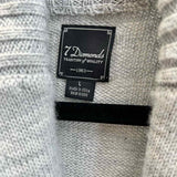 7 Diamonds Men's Gray Size L Shawl Collar Wool Blend Elbow Patch Cardigan