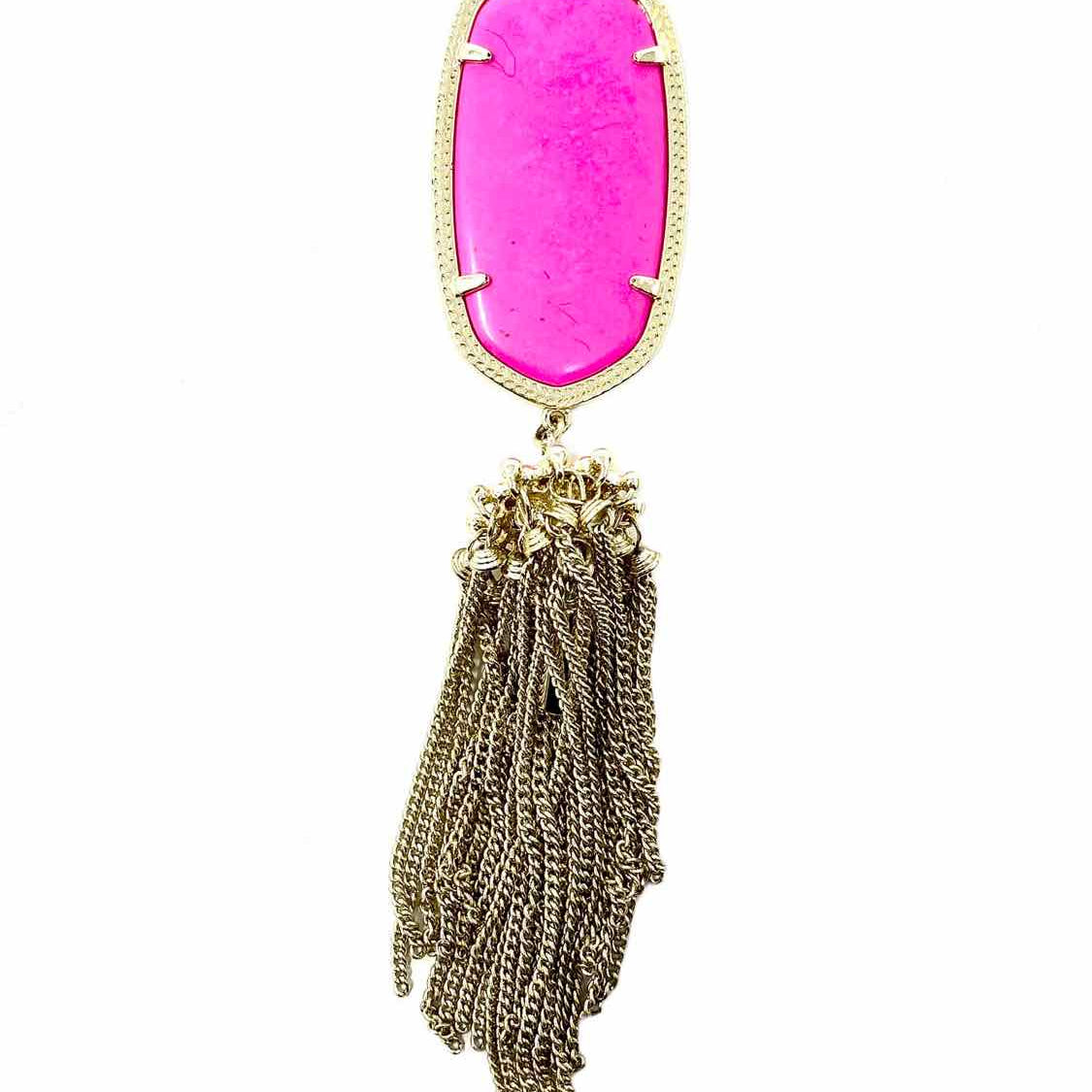 Kendra Scott Gold-tone Hot Pink 32 in Tassel Necklace