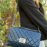 Chanel 2011-12 In The Business Navy Boy Bag Lock Quilted Shoulder Bag