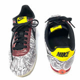 Nike Classic Cortez Women's Black White Red Size 7 Lace-up Snake Sneakers