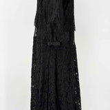 johnny was Thea Women's Black Size PM Long Sleeve Lace Dress
