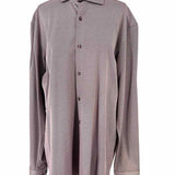 Boss by H. Boss Men's Burgundy Size XL Button Down Micro Check Long Sleeve Shirt