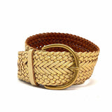 Banana Republic Gold Woven Leather Belt