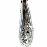 Worthington Gray Hinged Sequined Clutch