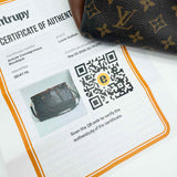 LOUIS VUITTON 2016 Pallas Coated Canvas Brown Top Handle Monogram Satchel