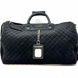 Brighton Canvas Black Brown Croc Embossed Leather Briefcase