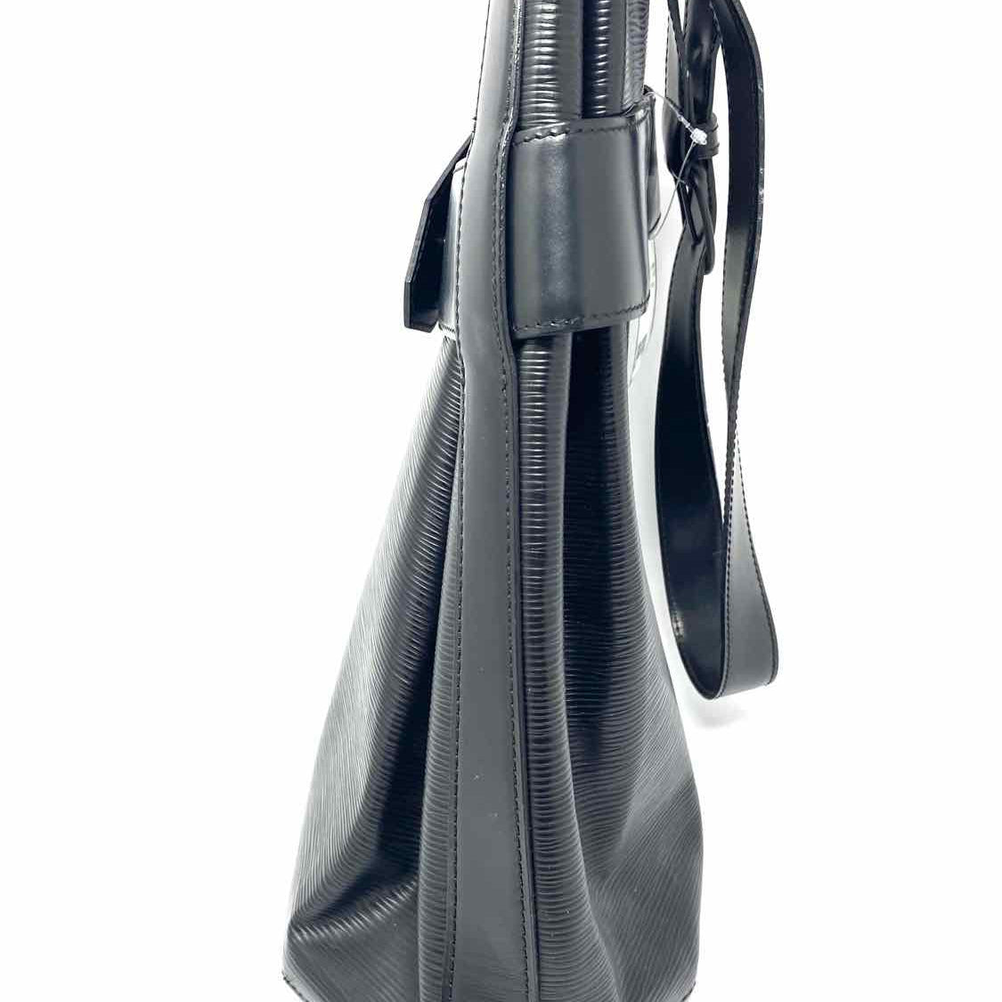 LOUIS VUITTON Sac De Paul GM Black Shoulder Epi Leather Bucket Bag