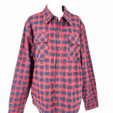 Jachs Men's Navy Red Size M Button Down Plaid Jacket