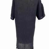 Eileen Fisher Women's Black Size XS Short Sleeve Midi Textured Dress
