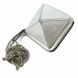 Valentino Silver Stud Leather Made in Italy Coin Purse