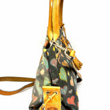 Dooney & Bourke Y2K Scribble Hearts Coated Canvas Multi-black Tote Satchel