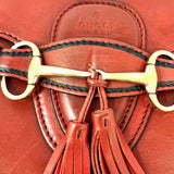 Gucci Emily Burnt Orange Horsebit Leather Crossbody