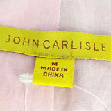 John Carlisle Women's White Purple Size M Collared Rabbit Fur Jacket