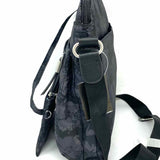 Baggallini Nylon Charcoal Zip Abstract Crossbody