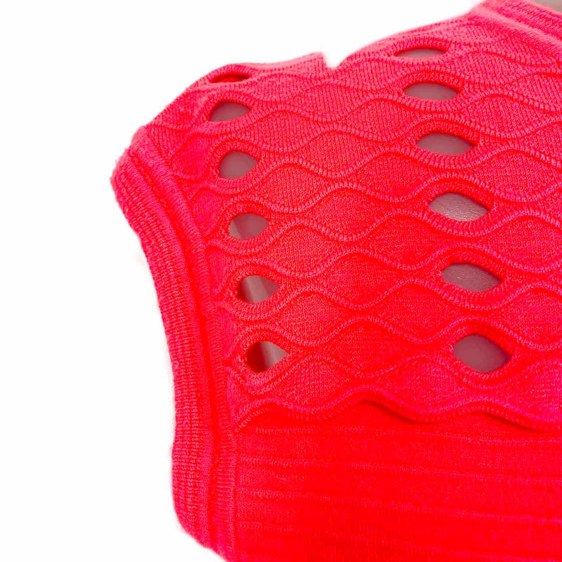 Ted Baker Jacquard Panel Skater Women's Neon Pink Size 8 Sleeveless Mini Dress