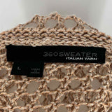 360SWEATER Women's Beige Size L Crochet Sweater