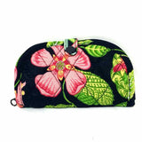 Vera Bradley Black / Green Floral Jewelry Pouch