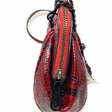 REBECCA MINKOFF Mason Red Zip Snake Clutch
