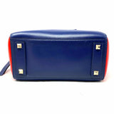 Kate Spade Park Avenue Beau Red White Blue Color Block Leather Satchel