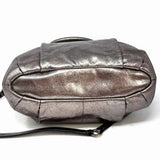 Coach Madison Silver Metallic Leather Satchel