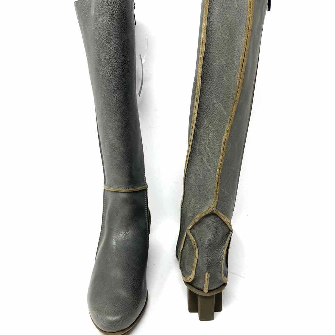 trippen Women's Gray Size 38/8 Wedge Leather Boots