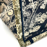 Christian Dior Medium Toile de Jouy Navy Green Embroidered Made in Italy Tote