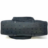 MCM Coated Canvas Black Half Dome Visetos Shoulder Bag