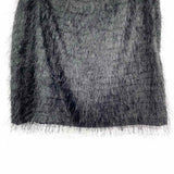 Cache Women's Black Size L mini Fringe Skirt