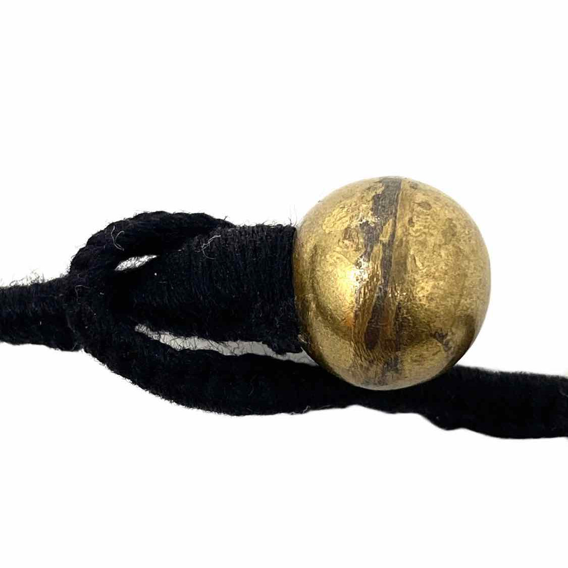 Cord Brass Beaded Necklace
