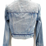 ALLSAINTS Women's Blue Size M Crop Denim Jacket
