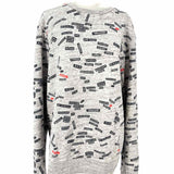 SCOTCH&SODA The Indigo Route Men's Gray Size M Crew Neck Graphics Sweatshirt